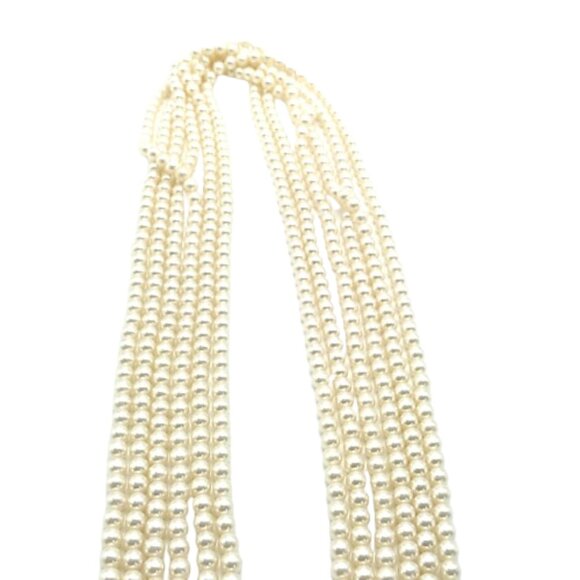 Multi-strand Faux Pearl Necklace - Picture 10 of 11